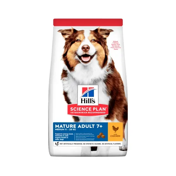 Hill's Science Plan Canine Adult Mature Medium Chicken - храна за кучета от средни породи над 7г - 14 кг