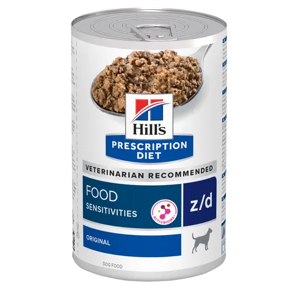 Hill's PRESCRIPTION DIET z/d Food Sensitivities - лечебна мокра храна за кучета с хранителни алергии, консерва 370g