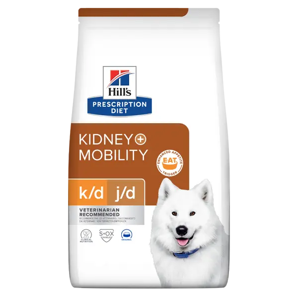 Hill's PRESCRIPTION DIET k/d + Mobility - лечебна суха храна за кучета с бъбречна недостатъчност и ставни проблеми, с пилешко - 12 кг