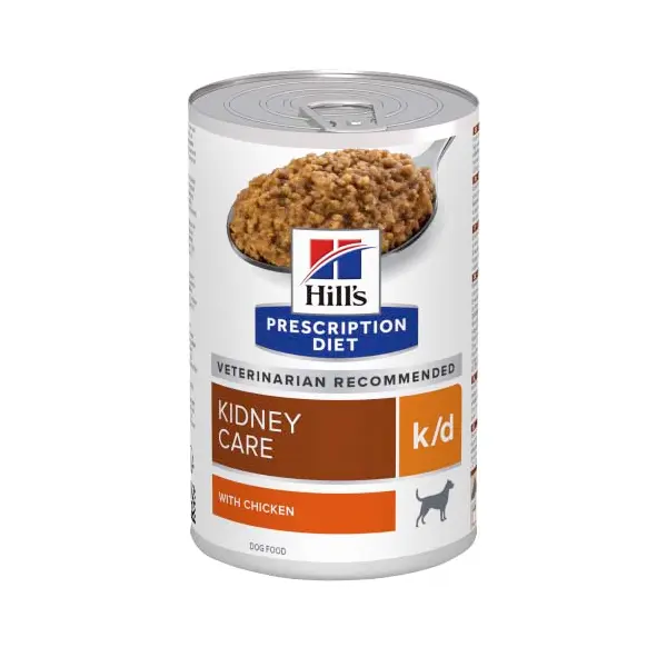 Hill's PRESCRIPTION DIET k/d Kidney Care - лечебна мокра храна за кучета с бъбречна недостатъчност, консерва с пилешко 350 гр