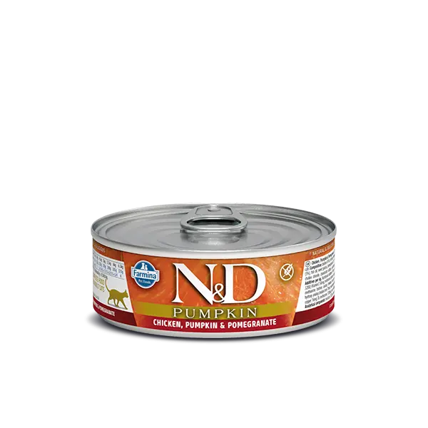 N&D Cat Pumpkin - консерва с пилешко, нар и тиква -  70 гр.