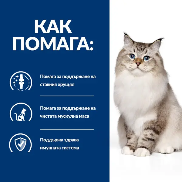 Hill's PRESCRIPTION DIET j/d Joint Care - лечебна суха храна за котки със ставни проблеми, с пилешко - 1.5 кг.