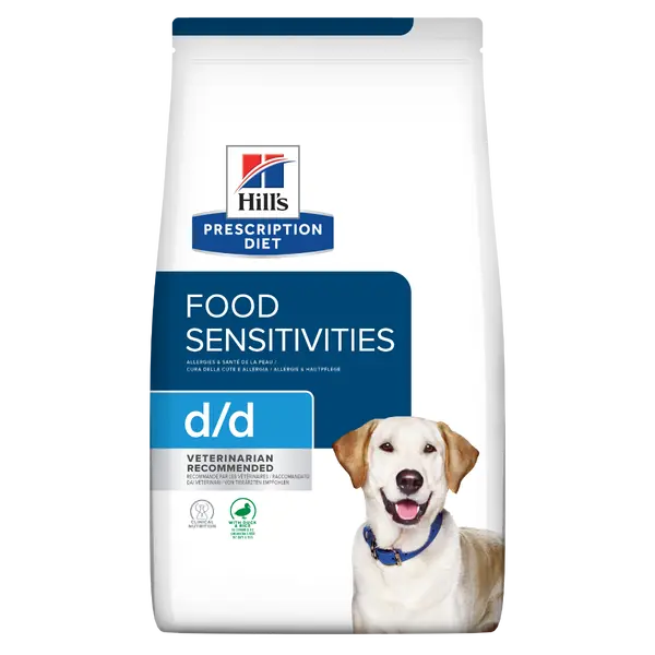 Hill's PRESCRIPTION DIET d/d Food Sensitivities - лечебна суха храна за кучета с хранителни алергиии, с патешко и ориз
