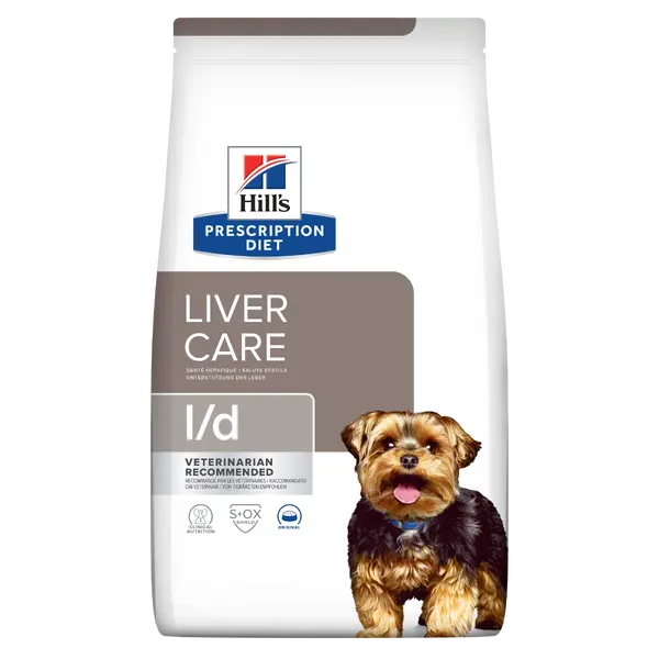 Hill's PRESCRIPTION DIET l/d Liver Care - лечебна суха храна за кучета с чернодробни проблеми  - 8.5+1.5 кг