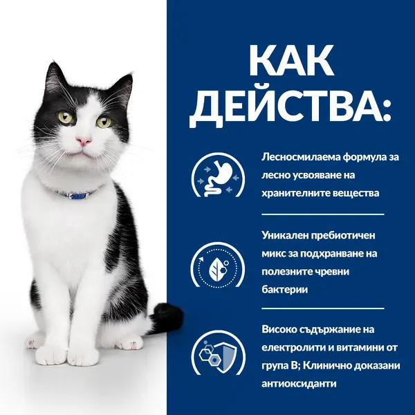 Hill's PRESCRIPTION DIET i/d Digestive Care AB+ STEW - лечебна мокра храна за котки с храносмилателни разстройства и за възстановяване, консерва задушено пилешко със зеленчуци, 82 г