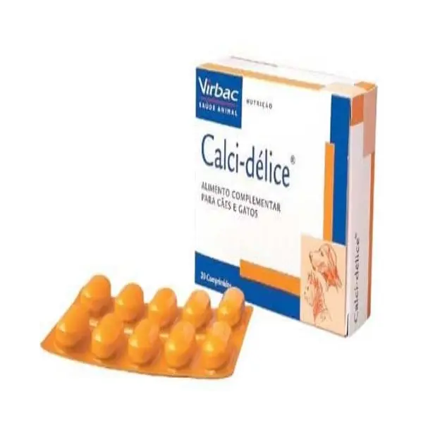 Virbac CALCI DELICE - Калциево-фосфорни таблетки , кутия 30 таблетки