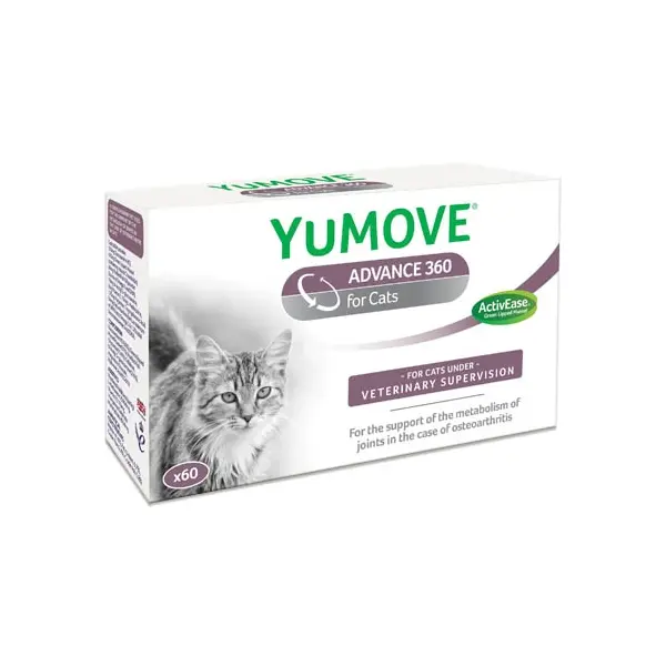 YuMOVE ADVANCE 360 Joint Care for Cats – овкусени таблетки за ставни проблеми (артрози) с екстракт от зеленоуста мида, за котки - 60 таб.