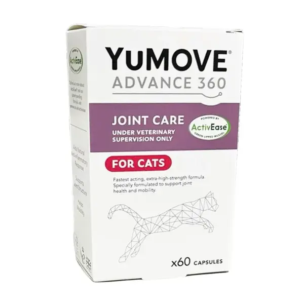 YuMOVE ADVANCE 360 Joint Care for Cats – овкусени таблетки за ставни проблеми (артрози) с екстракт от зеленоуста мида, за котки - 60 таб.