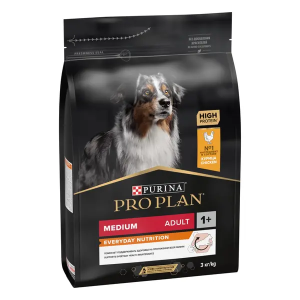 Pro Plan Dog Medium Adult EVERYDAY NUTRITION - за кучета в зряла възраст от средни породи, с пиле - 14кг