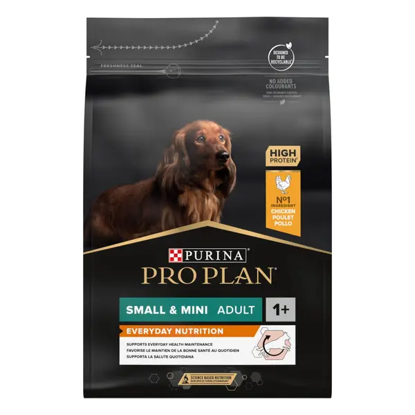 Pro Plan Small & Mini Adult Dog EVERYDAY NUTRITION - за кучета в зряла възраст от дребни и мини породи, суха храна, с високо съдържание на пиле