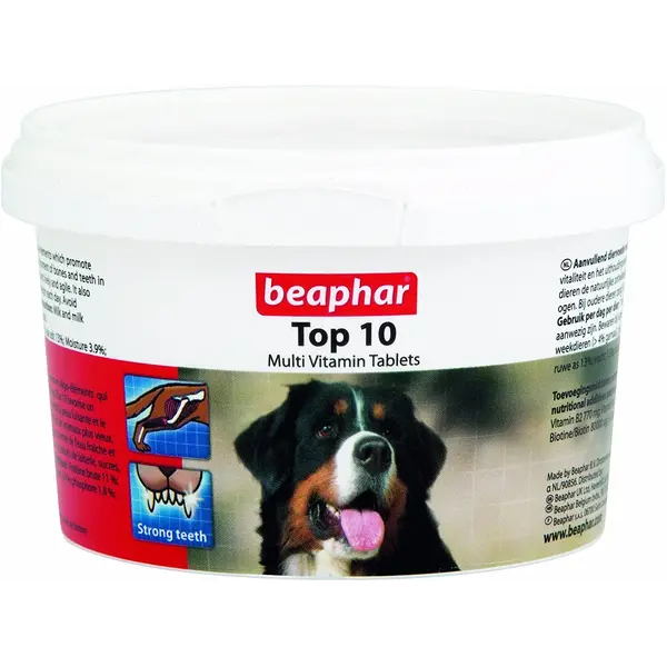 Beaphar TOP 10 - Мултивитамини с L-carnitine за кучета -750 таб.