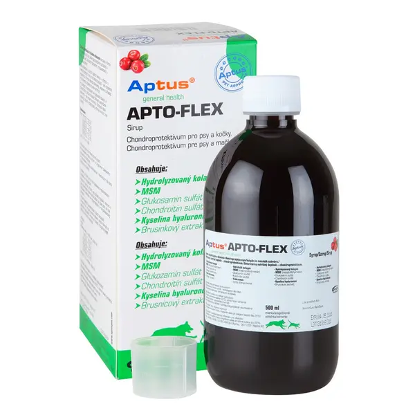 APTO-FLEX СИРОП 500 мл - Хранителна добавка за двигателна активност при кучета и котки.