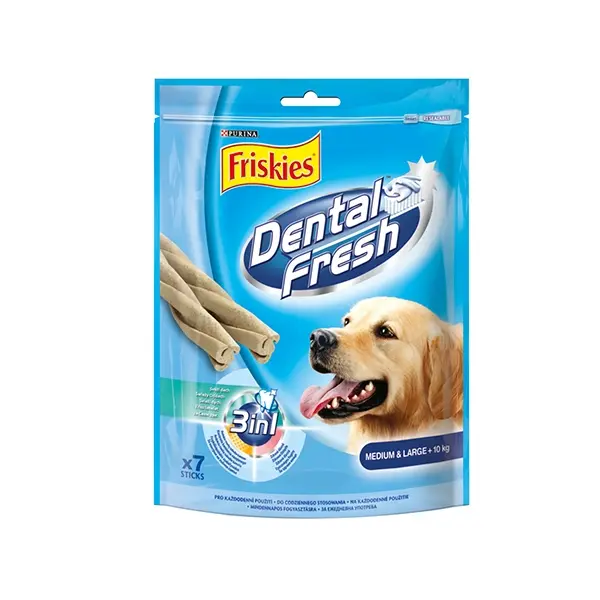 FRISKIES Dental Fresh - Лакомство за кучета в зряла възраст от средни породи 180g