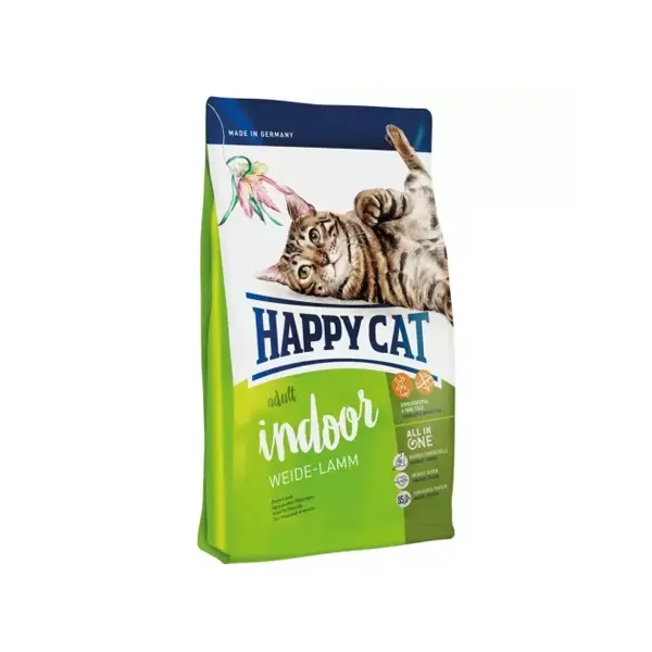 Happy Cat Adult Indoor Weide Lamm суха храна за котки с агнешко
