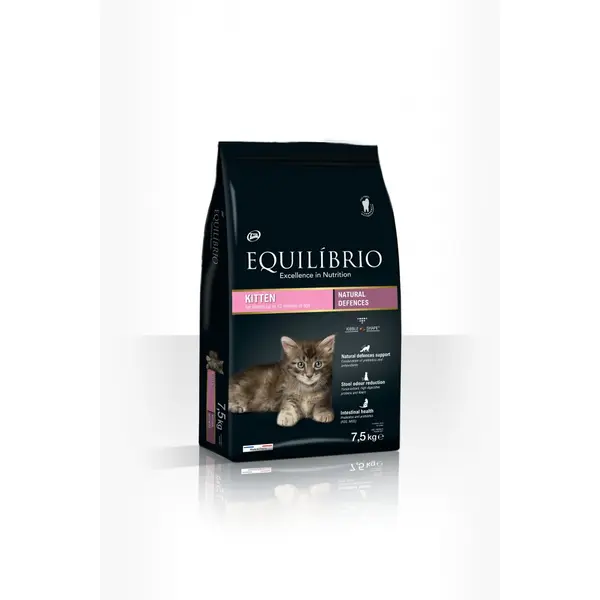 Equilibrio Kitten - Пълноценна храна за подрастващи котенца от всички породи 7.5 кг
