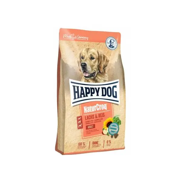 Happy Dog NaturCroq Salmon & Rice - суха храна за активни кучета - 11 кг
