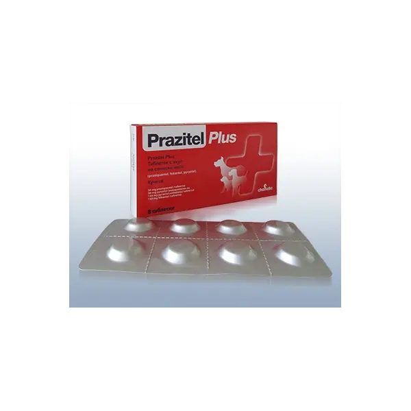 Prazitel Plus таблетки за вътрешно обезпаразитяване на кучета - 8 таб.