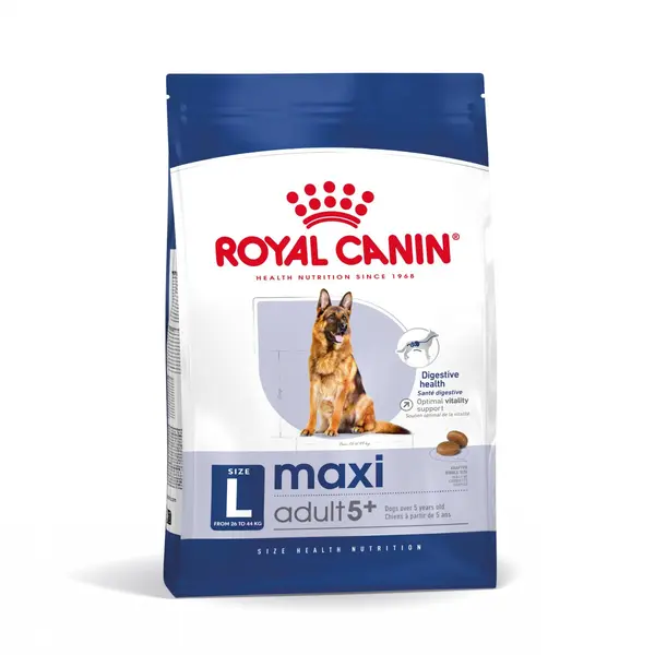 Royal Canin Maxi Adult  5+ - Пълноценна храна за кучета в напреднала възраст от едри породи (от 26 до 44кг) – над 5 години - 15 кг