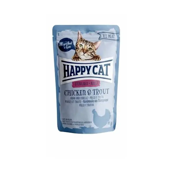 Happy Cat Pouch Culinary Spring-Water Trout - пауч за котки с пъстърва в сос