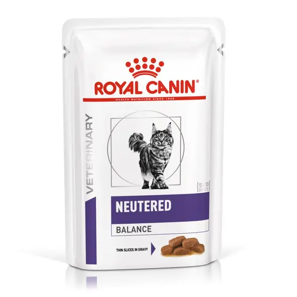 ROYAL CANIN NEUTERED BALANCE POUCH 12x85g - за кастрирани котки или котки с предразположеност към наддаване на тегло - 12х85 гр