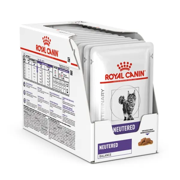 ROYAL CANIN NEUTERED BALANCE POUCH 12x85g - за кастрирани котки или котки с предразположеност към наддаване на тегло - 12х85 гр
