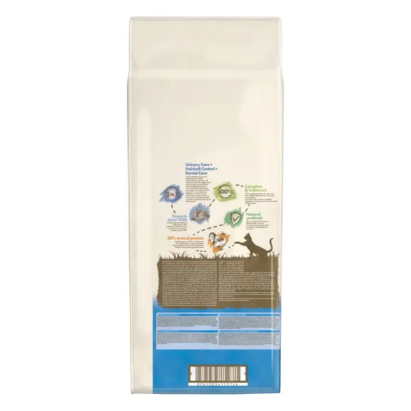 CAT CHOW 3 in 1 - суха храна за котки с пуйка - срещи космени топки, задрави зъби и унинарен тракт