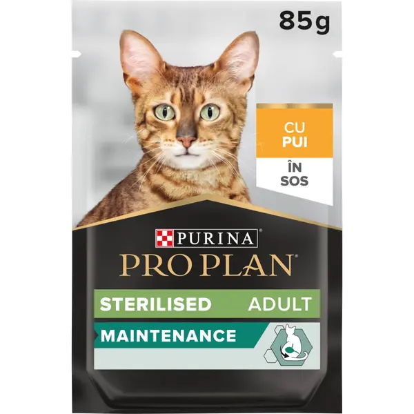 Pro Plan NUTRISAVOUR Adult Cat Sterilised Chicken 85 гр - мокра храна за кастрирани котки - пауч с пиле в сос