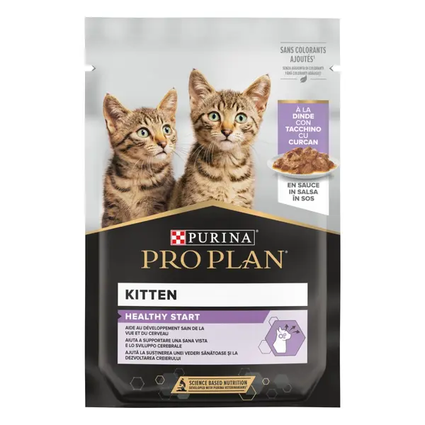 Pro Plan HEALTHY START Kitten 85 гр - мокра храна за котенца - пауч с пуйка в сос