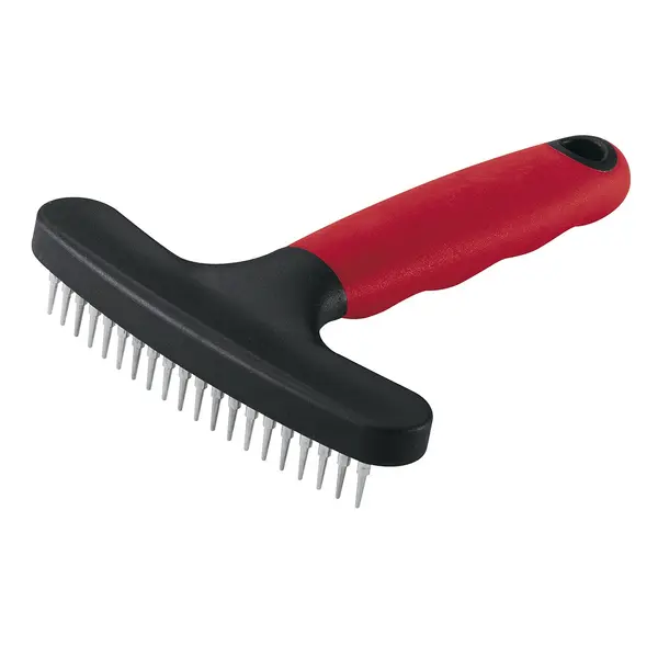 Ferplast GRO 5846 - пластмасова четка с метални зъби, къси