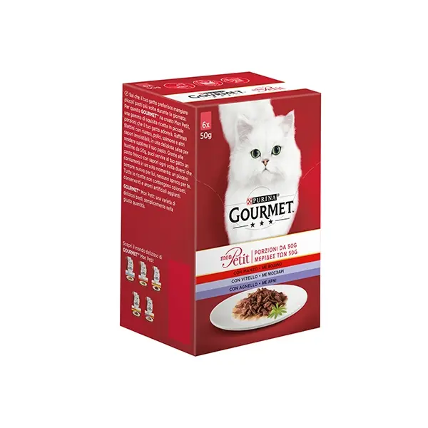 Gourmet MON PETIT- мокра храна за котки - асортимент с месо 6бр x 50гр