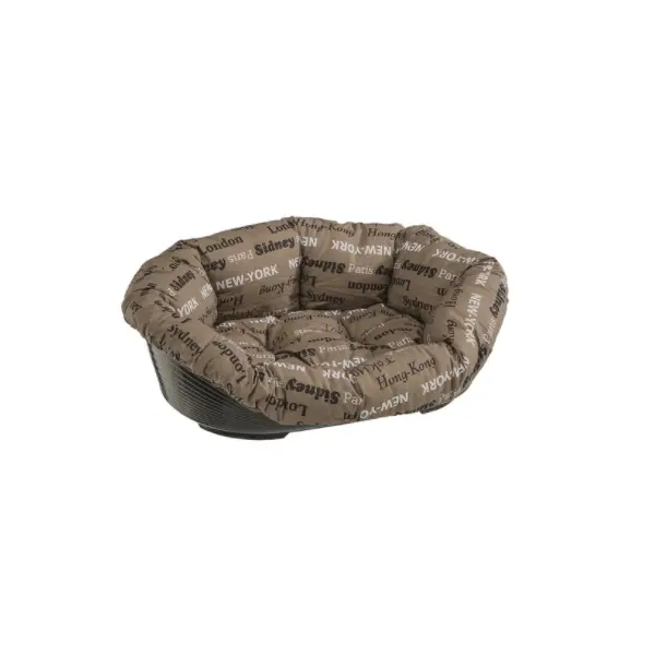 Пластмасово легло за кучета с дюшече Ferplast Sofa 10 - Сиво