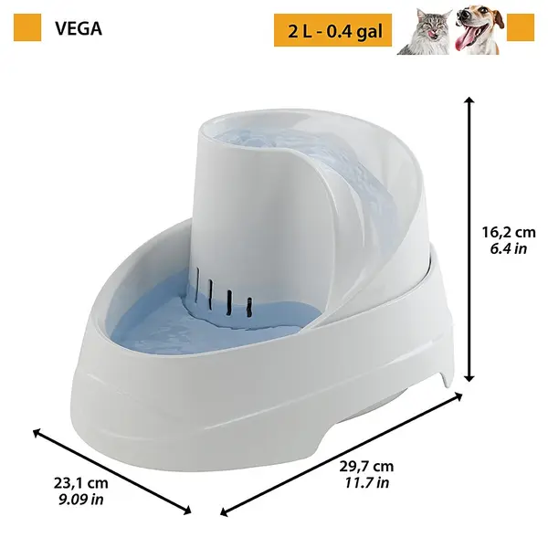 Фонтан за котки и малки кучета Ferplast Vega 2L