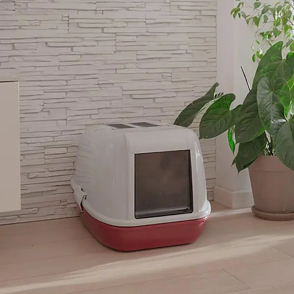Закрита котешка тоалетна със сито Ferplast Magix - Синя
