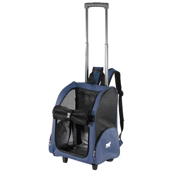 Малка транспортна раница за кучета Ferplast Trolley - Синя