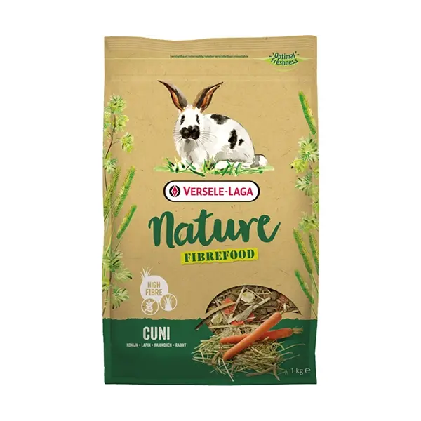 Versele-Laga Fibrefood Cuni Nature - пълноценна храна с фибри за зайци