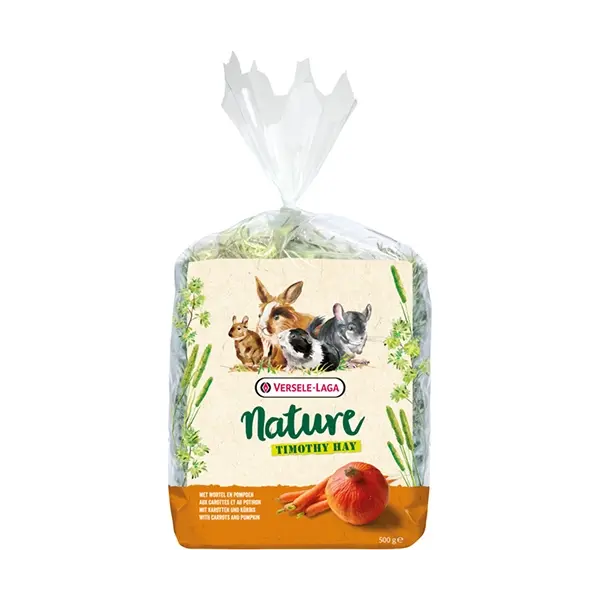 Versele-Laga Timothy Hay Carrot&Pumpkin – сено ливадна тимотейка, морков и тиква - 0,500кг