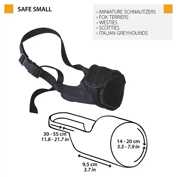 Намордник за Шнауцер, Кокер Шпаньол Ferplast Muzzle Safe Small Black