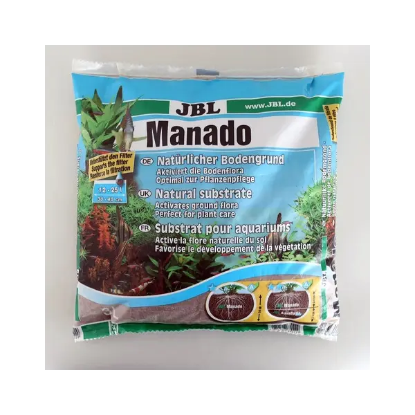 JBL Manado - натурален субстрат за филтрация на водата и подхранване растежа на растенията в аквариума
