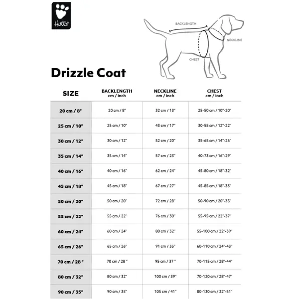 Hurtta Drizzle Coat - дъждобран - ветровка за куче, черен