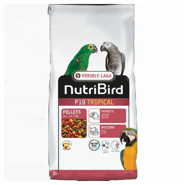Versele-Laga NUTRIBIRD Р19 Tropical - храна за големи папагали 10kg