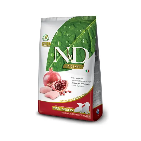 N&D PRIME Dog Grain free Chicken & Pomegranate Mini & Medium Puppy - 7 кг
