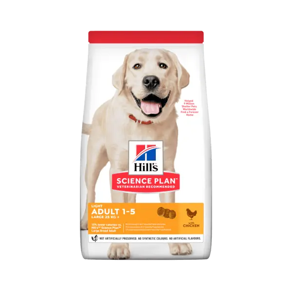 Hill's Science Plan Canine Adult  Large Breed Light Chicken - диетична храна за кучета от едри породи - 14 кг