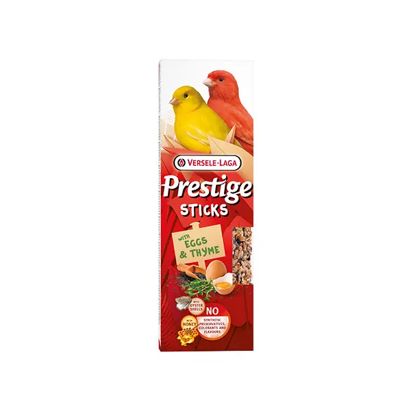Versele-Laga Prestige Sticks Canaries Eggs & Thyme 2 бр х 30 гр - 2бр. стикове за канарчета с яйца и мащерка, 60 гр