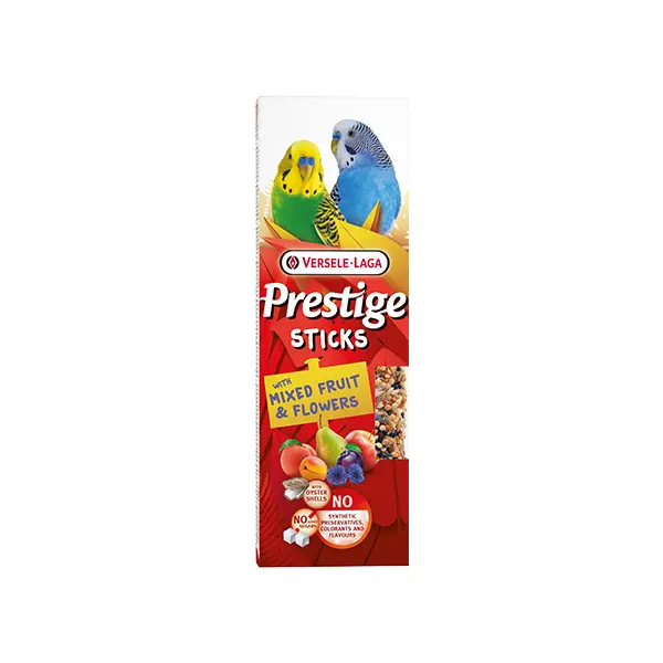 Versele-Laga Prestige Stick Small Parakeets Mix Fruit & Flower 2 бр х 30 гр - 2бр. стикове за вълнисти папагали с плодове и цветя, 60 гр