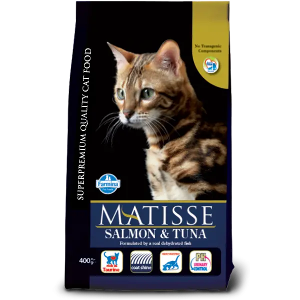 MATISSE  SALMON&TUNA 32/11 - 10 кг - Пълноценна и балансирана  храна за котки над 1 година с капризен апетит