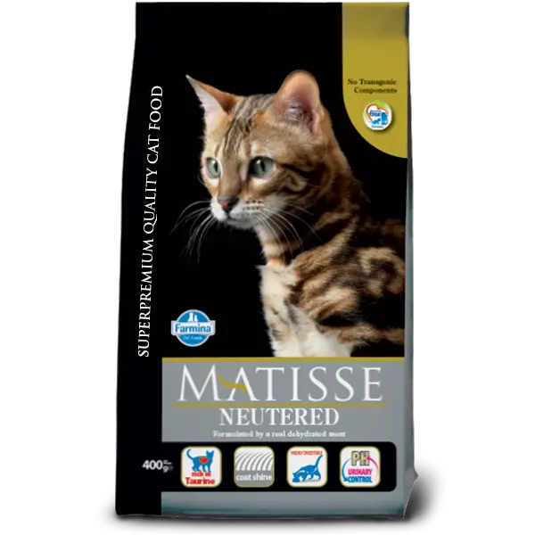 МАТISSE NEUTERED 31/11 - 10 кг -  Пълноценна и балансирана храна за кастрирани котки над 1 година с ниско съдържание на  магнезий - 0,08% за  профилактика на уринарния тракт