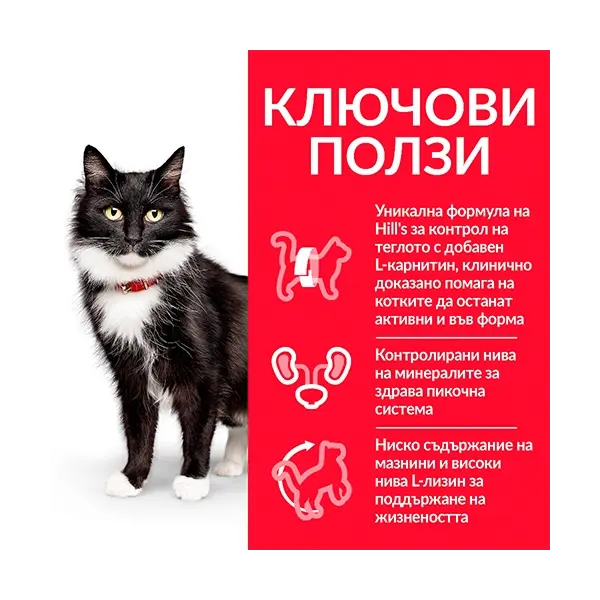Hill's Science Plan Feline Mature Adult Sterilised Chicken - кастрирани котки над 7год. с пиле - 0,300 kg