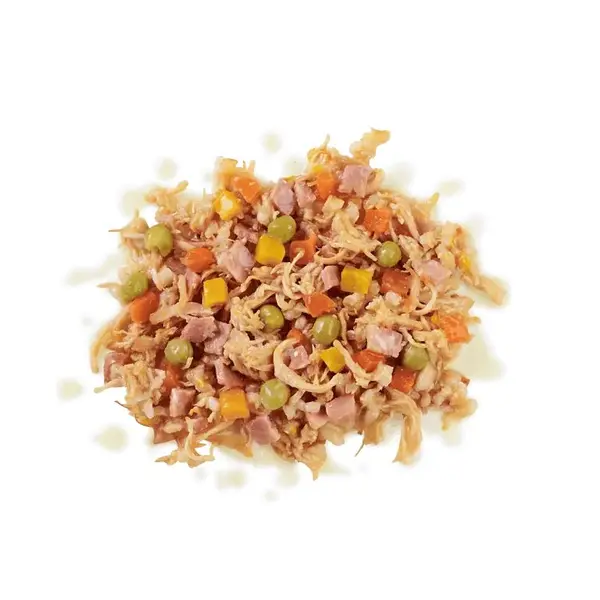 Applaws Chicken Breast with Ham and Vegetables - Месни хапки с пилешко филе, шунка и зеленчуци в сос, консерва за кучета 156 g
