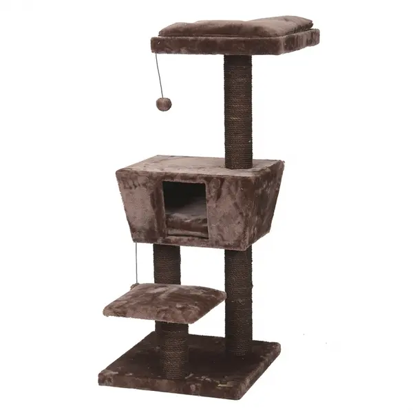 EBI New Jersey Brown - Котешка катерушка, кафява, 48x48x114 см