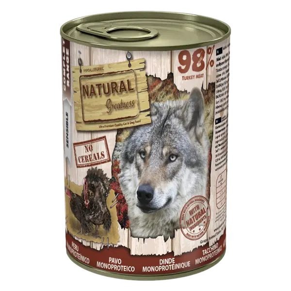 NATURAL GREATNESS Turkey Monoproteinic recipe 400 g - Консерва за куче с пуешко